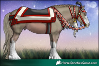 Horse Color:Watercolor White Spotted Chestnut 