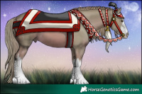 Horse Color:Watercolor White Spotted Chestnut 