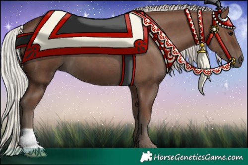 Horse Color:Silver Black 