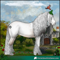 Horse Color:Gray Amber Champagne Ice Splash Tobiano