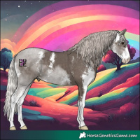 Horse Color:Silver Black Sabino