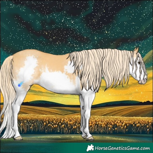 Horse Color:White Spotted Palomino Dun Splash 