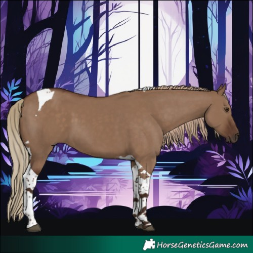 Horse Color:Liver Red Dun Tobiano