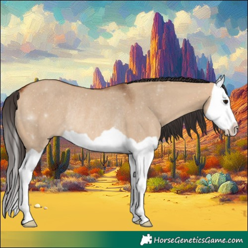 Horse Color:Bay Dun Splash Rabicano