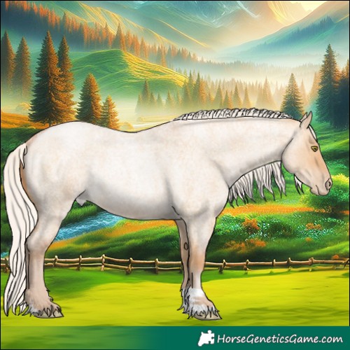 Horse Color:Silver Bay Roan Pearl Dun Rabicano 