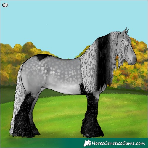 Horse Color:Void Silver Grullo Chinchilla Tobiano 