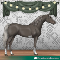 Horse Color:Silver Black Tobiano 