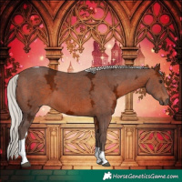 Horse Color:Silver Brown Ice Tobiano Rabicano 