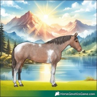 Horse Color:Bay Tobiano Varnish 