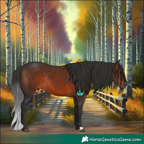 Horse Color:Brown Rabicano 