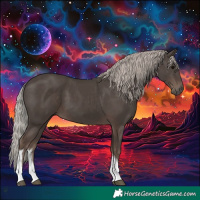 Horse Color:Silver Black Tobiano 