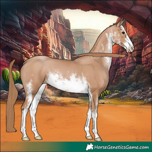 Horse Color:White Spotted Chocolate Black Pearl 