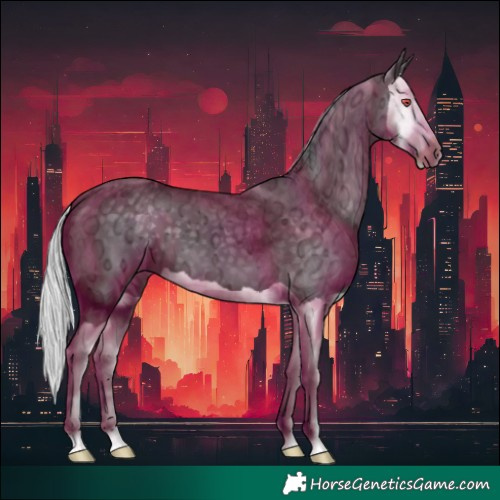 Horse Color:Silver Black Chinchilla Ice Splash 