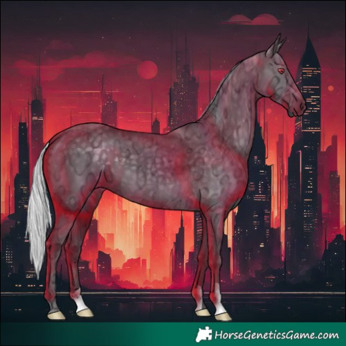 Horse Color:Silver Smoky Black Chinchilla Ice 