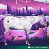 Horse Color:Watercolor Brown Ice Roan 