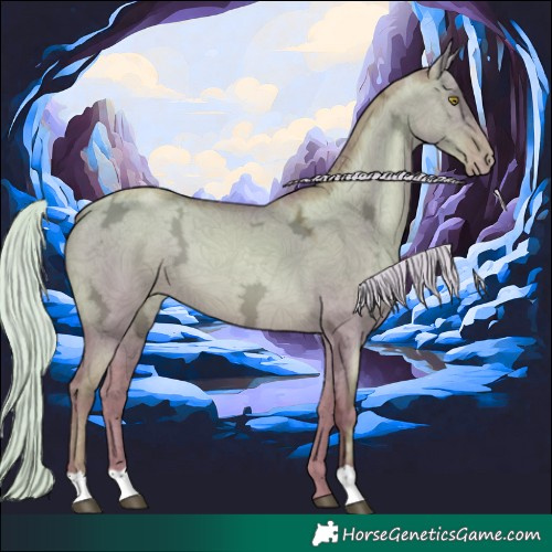 Horse Color:Silver Bay Ice Pearl Dun 