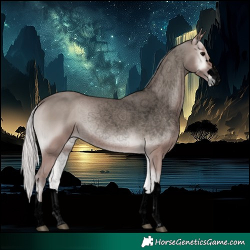 Horse Color:Void Platinum Silver Blue Onyx 