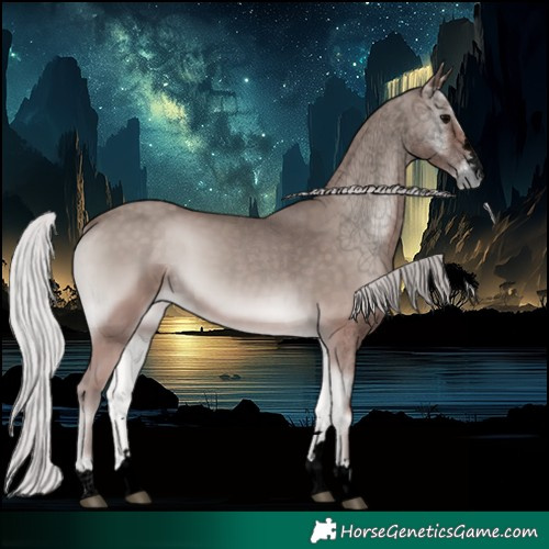 Horse Color:Void Platinum Silver Blue Onyx 