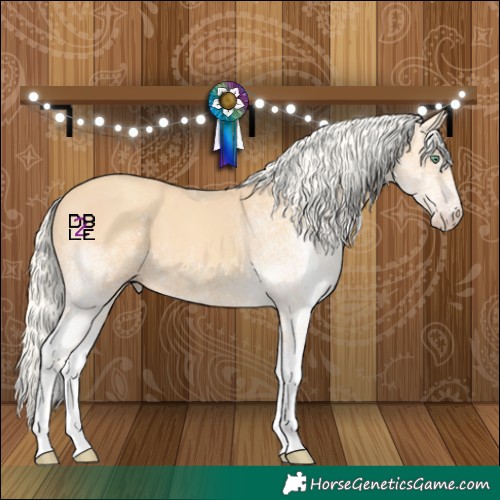 Horse Color:White Spotted Gold Champagne Mushroom 