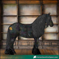 Horse Color:Midnight Black Ice Tobiano