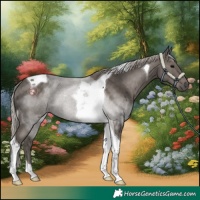 Horse Color:Silver Black Tobiano 