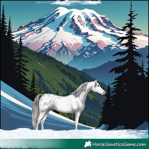 Horse Color:White Spotted Blue Roan Blanket 