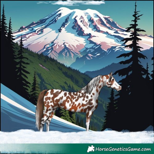 Horse Color:White Spotted Bay Appaloosa 