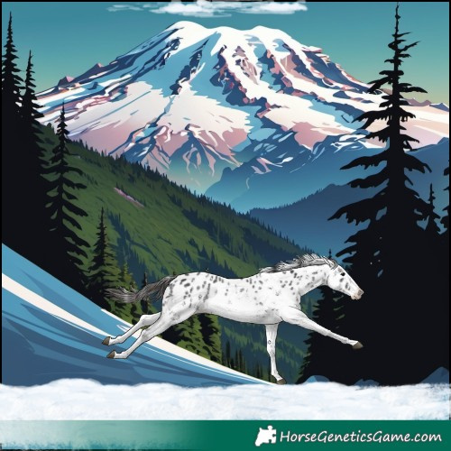 Horse Color:White Spotted Black Appaloosa 