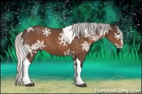 Horse Color:Silver Brown Ice Sabino Splash Tobiano 