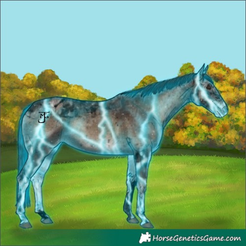 Horse Color:Void Thunderstruck Liver Red Onyx Ice Tobiano Appaloosa 