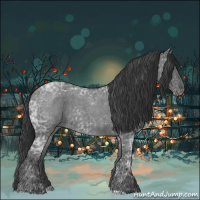 Horse Color:Blue Ice Roan  and Blue Ice Roan 