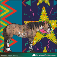 Horse Color:Nacre Bay Ice Dun  and White Spotted Bay Dun 