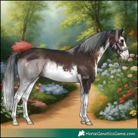 Horse Color:White Spotted Brown 