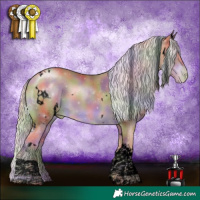 Horse Color:Void Nacre White Spotted Silver Brown Pearl Tobiano 