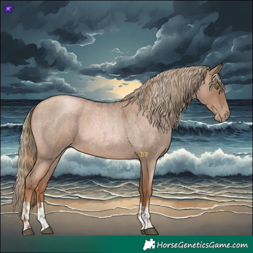 Horse Color:Liver Red Roan Pearl and Liver Red Roan Pearl
