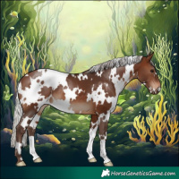 Horse Color:White Spotted Silver Brown 