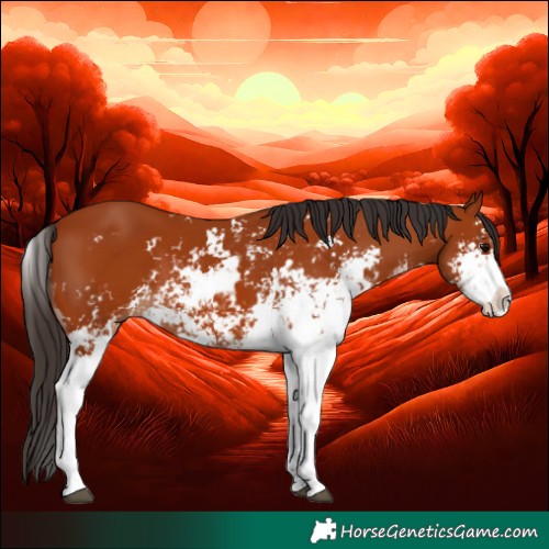 Horse Color:Bay Sabino  and Bay Sabino 