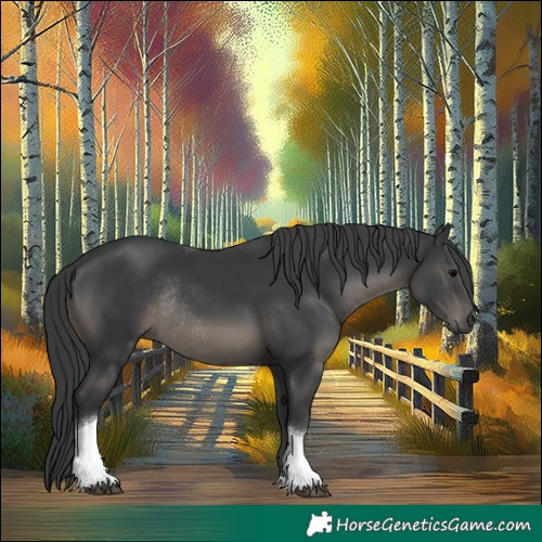 Horse Color:Black Tobiano Rabicano 
