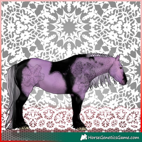 Horse Color:Void Watercolor Silver Brown Dun Tobiano 
