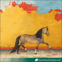 Horse Color:Buckskin Tobiano Rabicano 