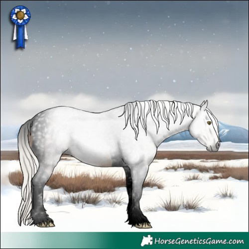 Horse Color:Gray Void Silver Brown Pearl Tobiano 