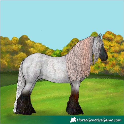 Horse Color:Midnight Chocolate Silver Brown Chinchilla Roan Dun 