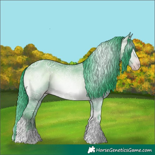 Horse Color:Gray Watercolor Sable Champagne Ice Onyx Sabino
