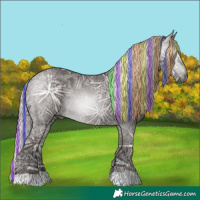 Horse Color:Gray Painted Silver Black Ice