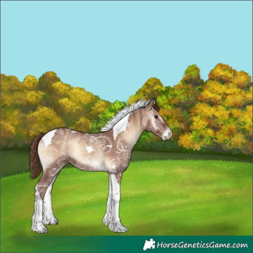 Horse Color:Red Onyx Ice Tobiano 