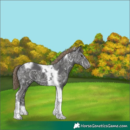 Horse Color:Liver Chestnut Ice Tobiano 