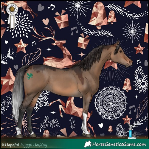 Horse Color:Brown Dun Tobiano 