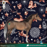 Horse Color:Brown Dun Tobiano 