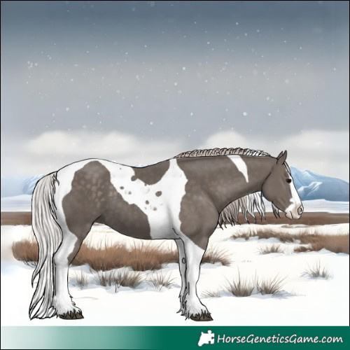 Horse Color:Silver Black Splash Tobiano 
