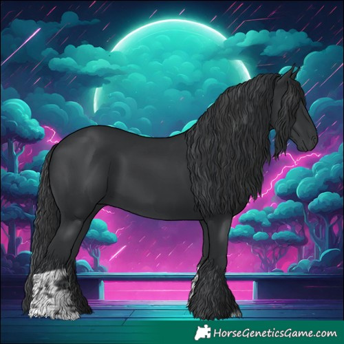 Horse Color:Black and Black